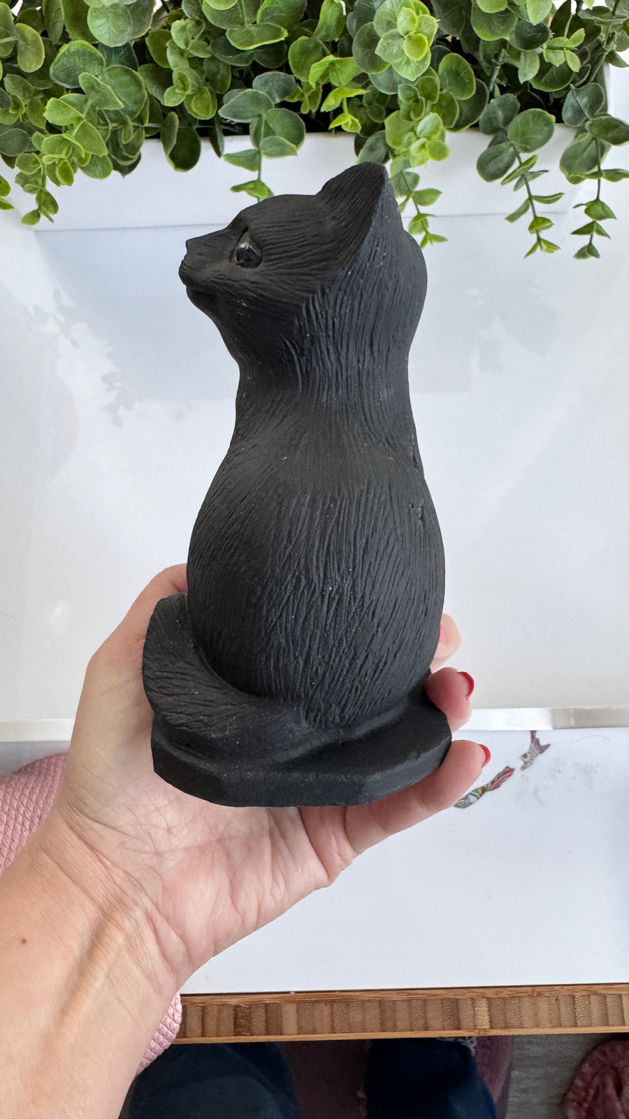 Huge Black Obsidian Cat 6