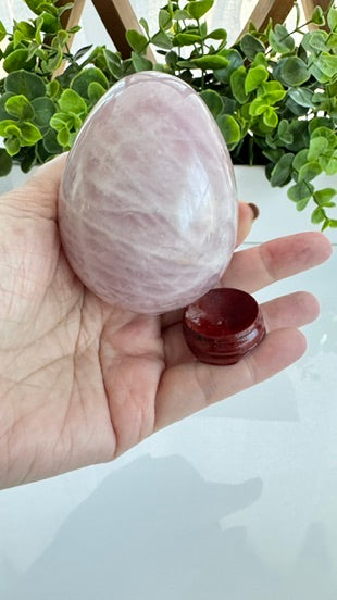 Large Lucky Rose Quartz Egg for Love Expansion (F)
