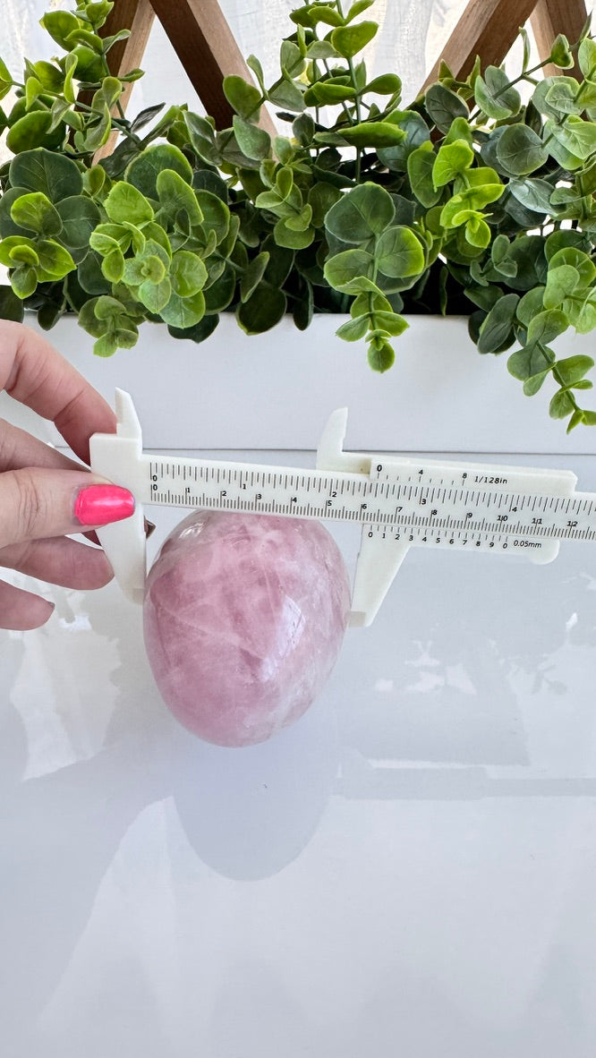 Large Lucky Rose Quartz Egg for Love Expansion (E)