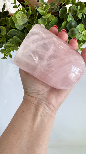 AAA Grade Rose Quartz Cup Large 4
