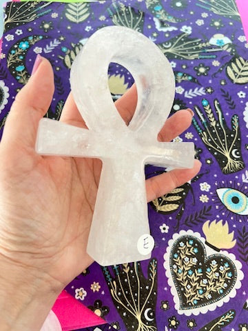 You Pick! Clear Quartz Ankh Cross, Choose Your Favorite, Large