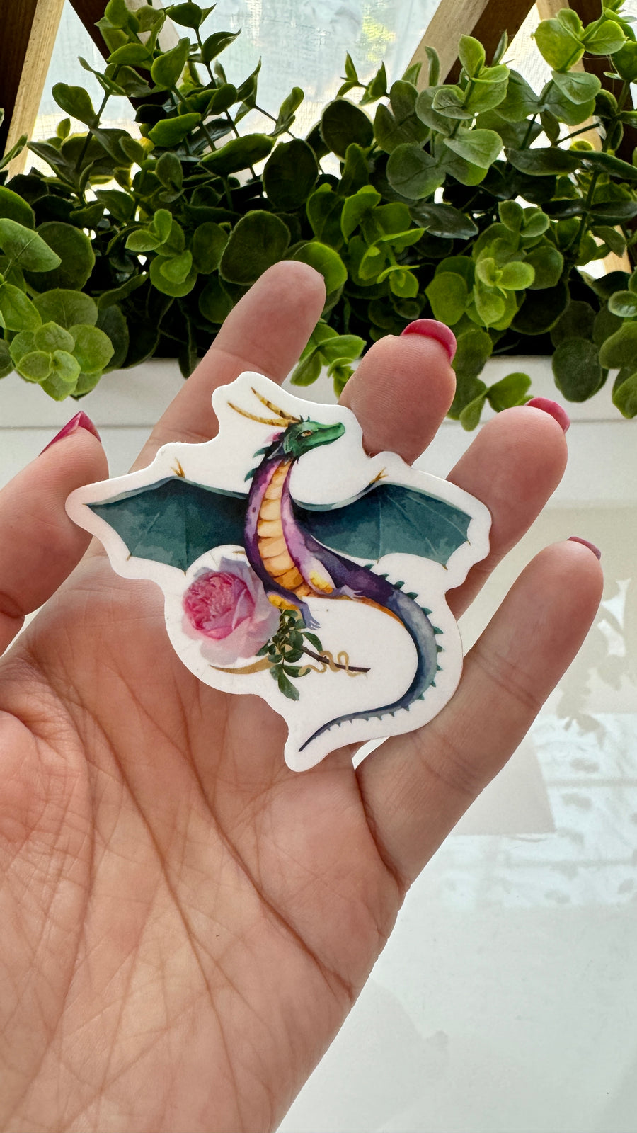 Dragon Rose Vinyl Decal Sticker Talisman 3