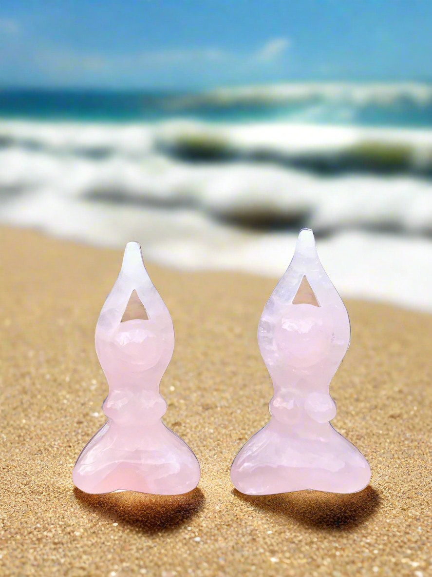 Rose Quartz Yoga Goddess Meditation Moon Goddess