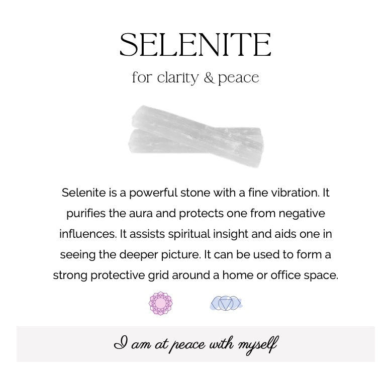 Selenite 8mm Bracelet for Purification, Stretchy
