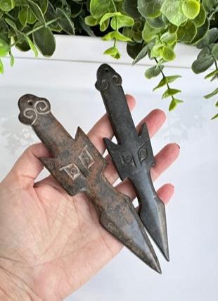 Owl Athame for Boundaries and Wisdom, Hand-Carved Jade Stone 7