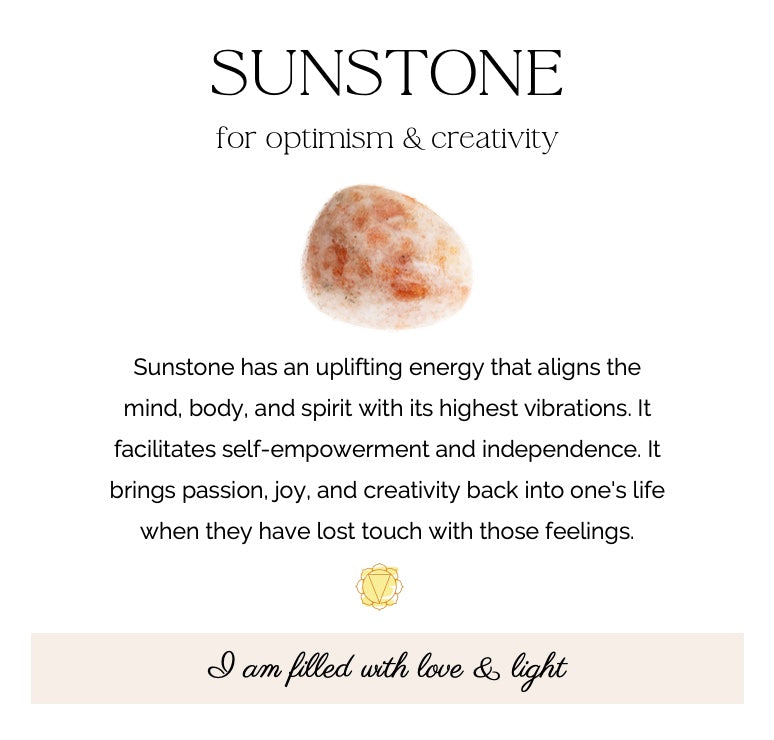 Sunstone Flashy 8 mm Natural Crystal Bracelet, Stretchy