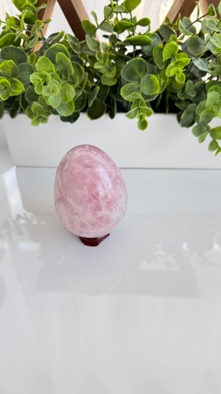 Large Lucky Rose Quartz Egg for Love Expansion (E)