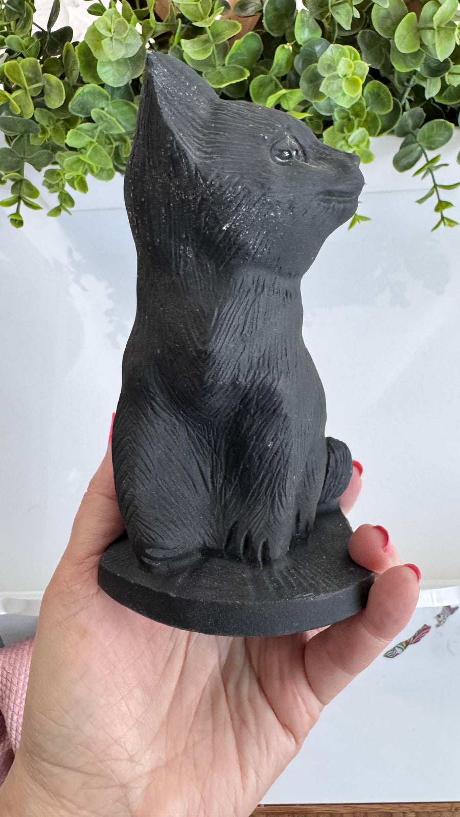 Huge Black Obsidian Cat 6