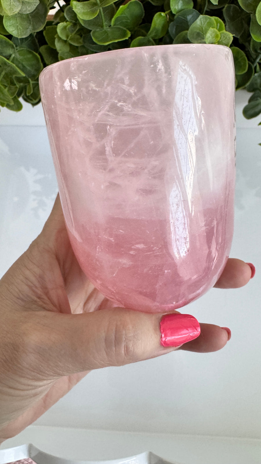 AAA Grade Rose Quartz Cup Large 4