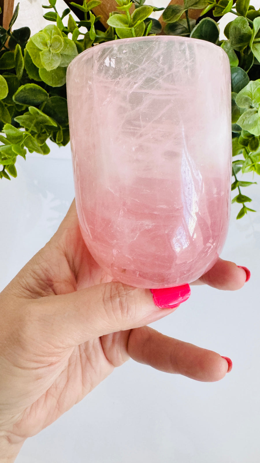 AAA Grade Rose Quartz Cup Large 4