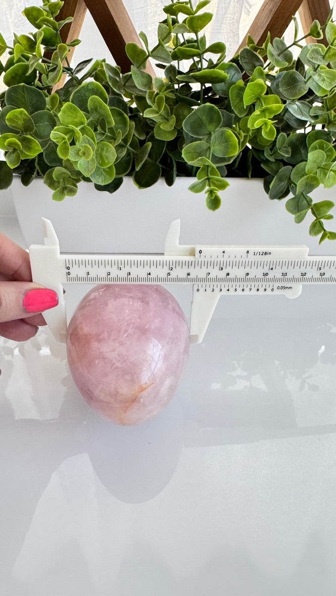 XL Lucky Rose Quartz Egg for Love Expansion (D)