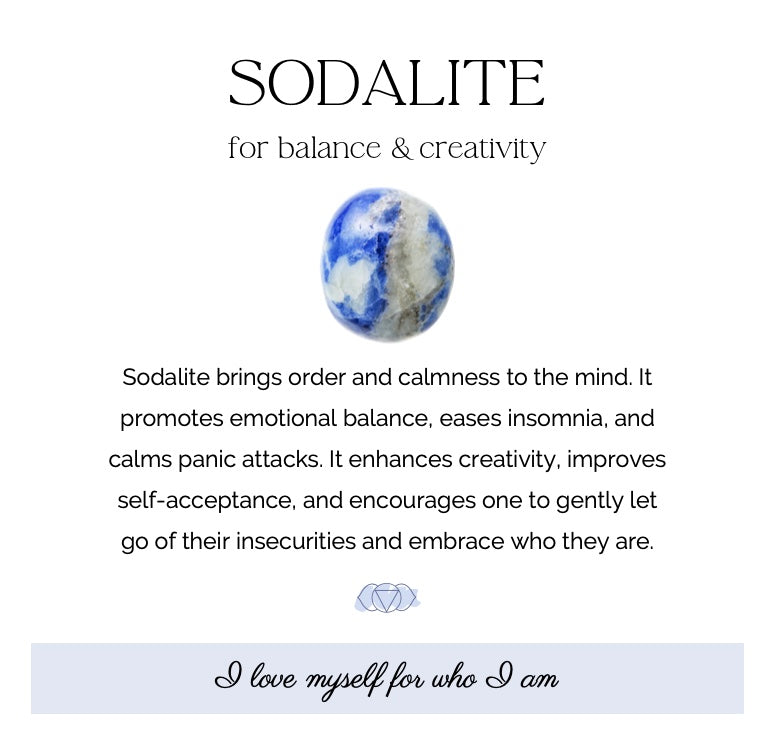 Sodalite Ankh for Peace of Mind, 6 Inch