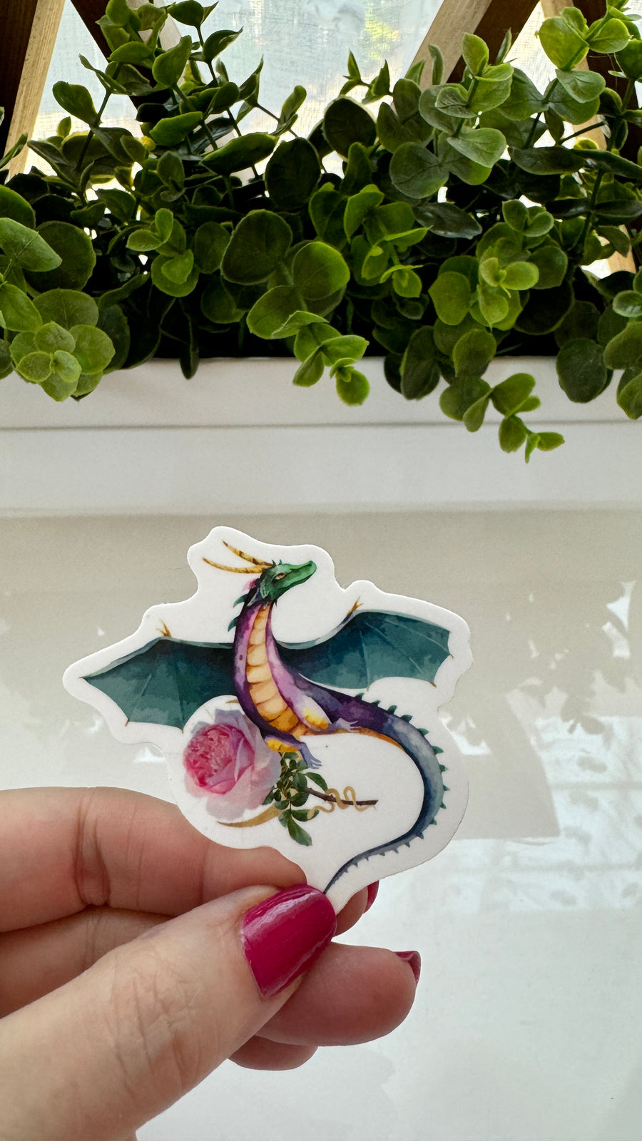 Dragon Rose Vinyl Decal Sticker Talisman 3