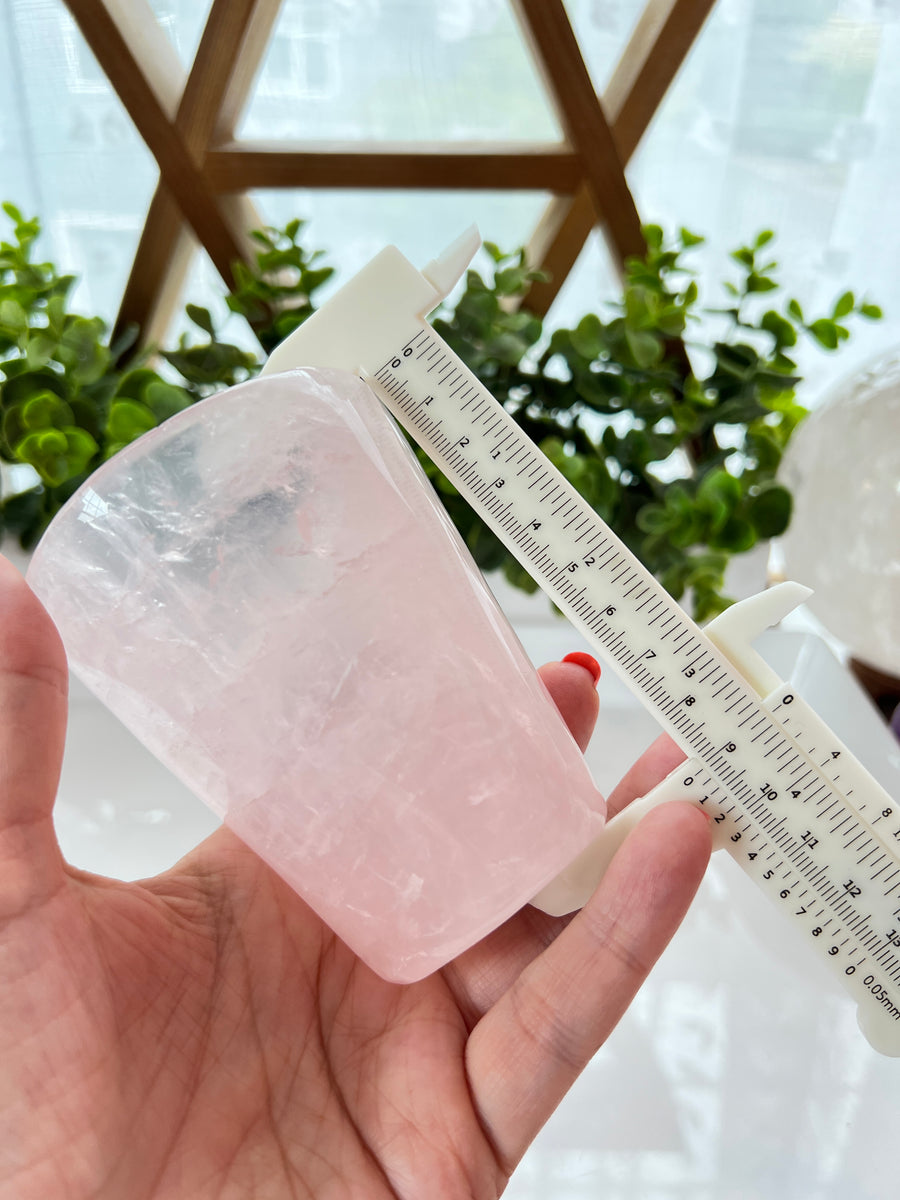 High Quality Rose Quartz Cup Large