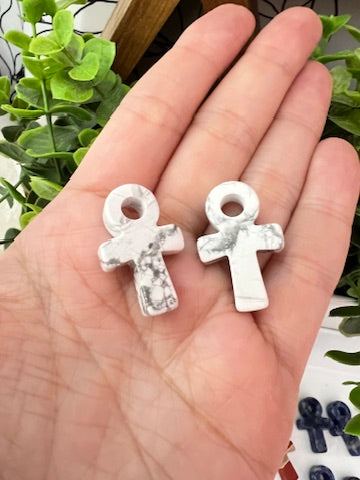 Mini Crystal Ankh Cross, 1 Inch, Choose Your Favorite Crystal