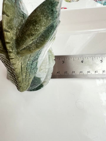 Moss Agate Dragon for Stable Growth, 4.25