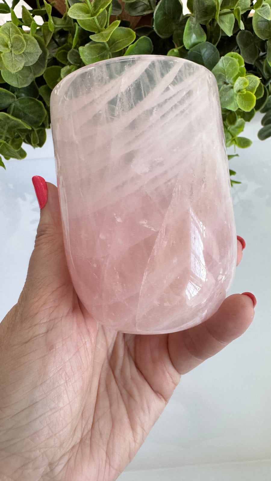 AAA Grade Rose Quartz Cup Large 4