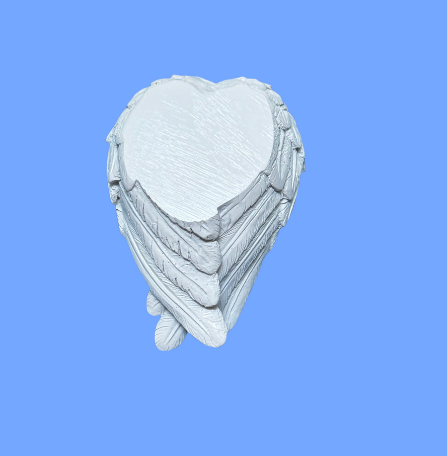 White Angel Wings Bowl, Resin, Medium