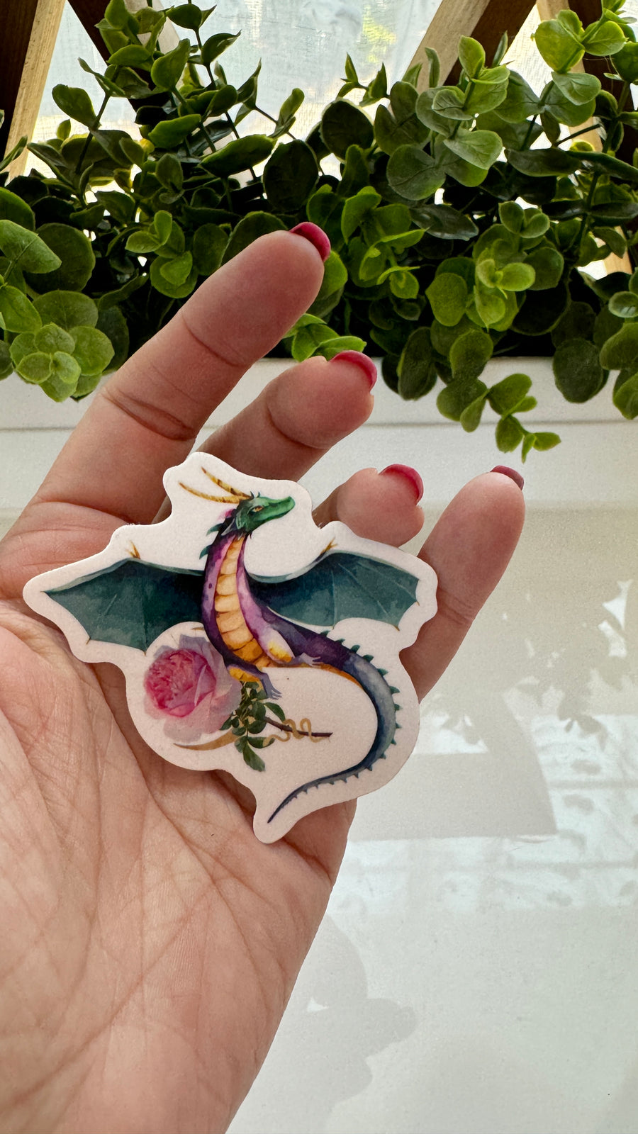 Dragon Rose Vinyl Decal Sticker Talisman 3