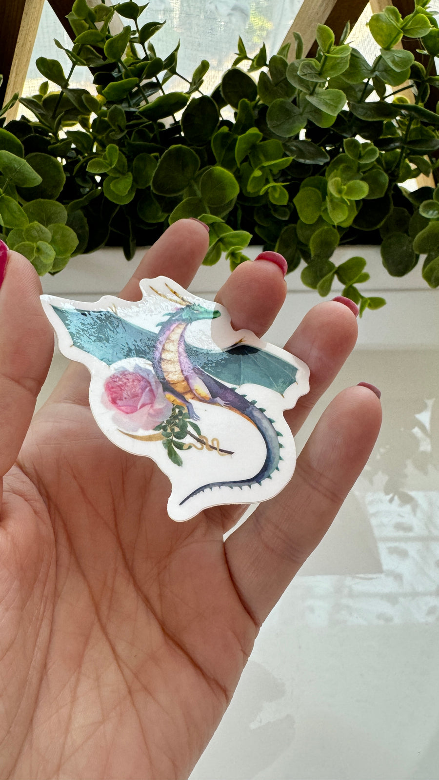 Dragon Rose Vinyl Decal Sticker Talisman 3