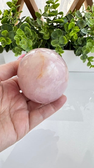 XL Lucky Rose Quartz Egg for Love Expansion (D)