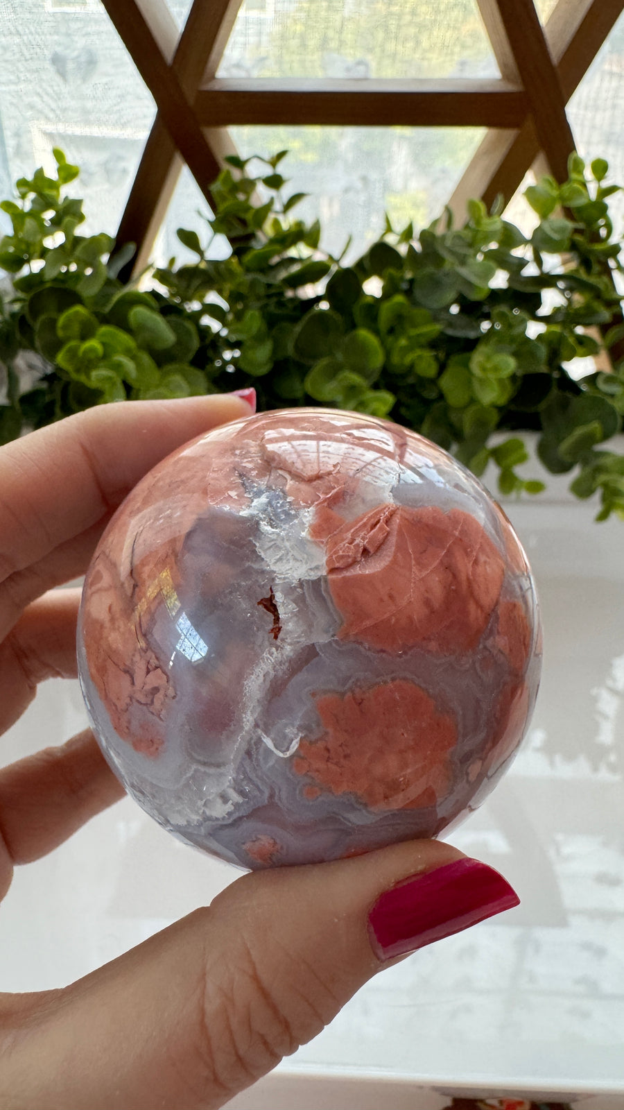 DISCOUNTED Cotton Candy Agate Sphere D 2.5