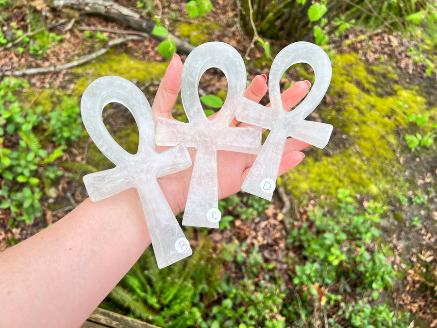 You Pick! Clear Quartz Ankh Cross, Choose Your Favorite, Large