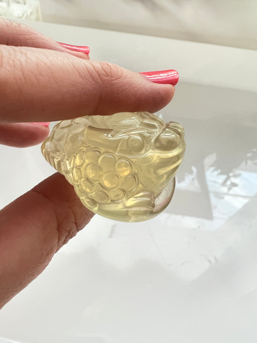 Lucky Money Toad, Mini Citrine Frog 1