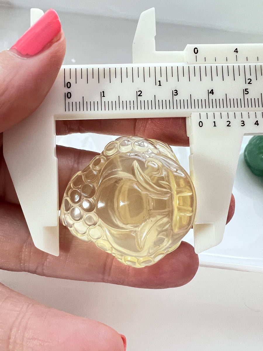 Lucky Money Toad, Mini Citrine Frog 1