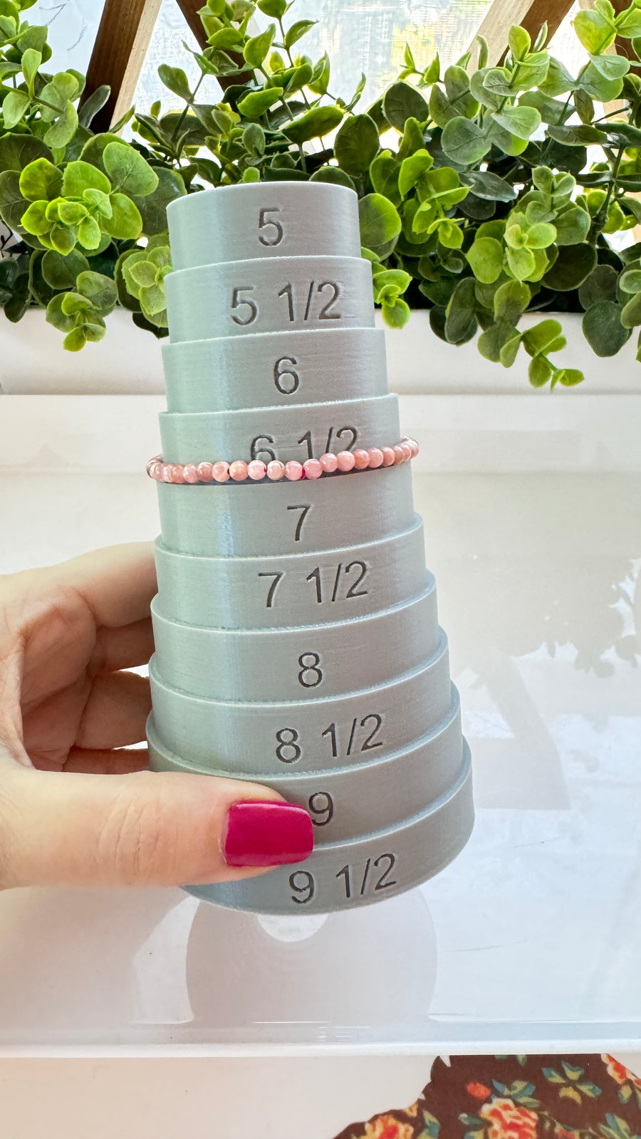 Rhodochrosite 4 mm Bracelet for Heart Healing, Stretchy, Mini Beads