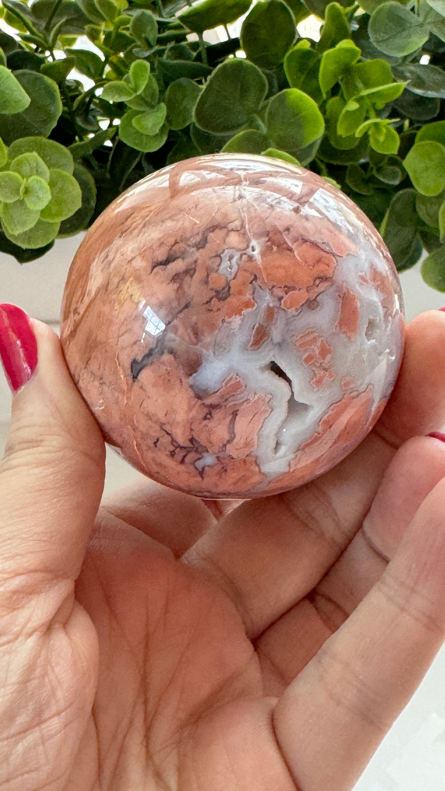 Cotton Candy Agate Geode Sphere C 2.5