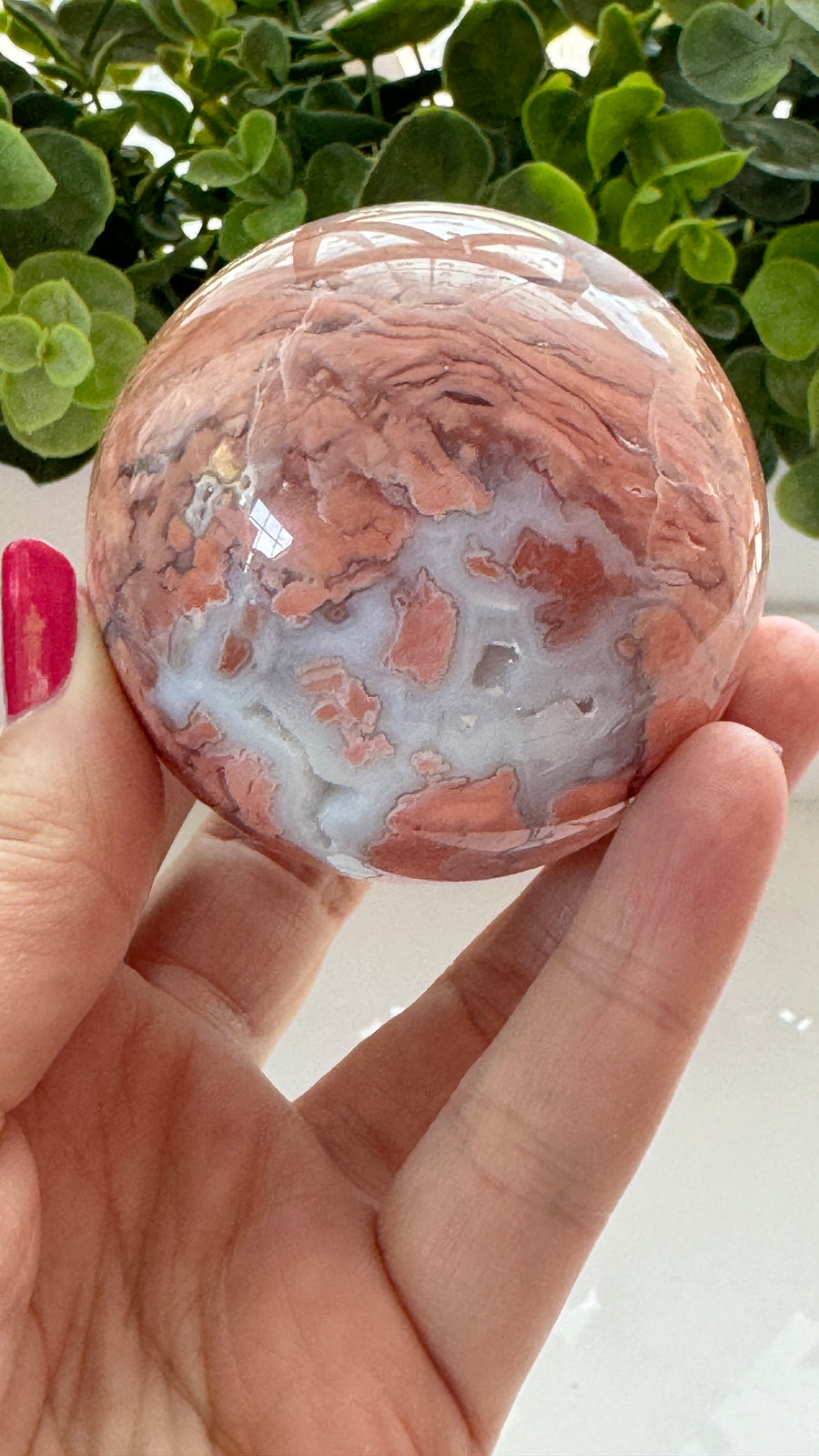 Cotton Candy Agate Geode Sphere C 2.5