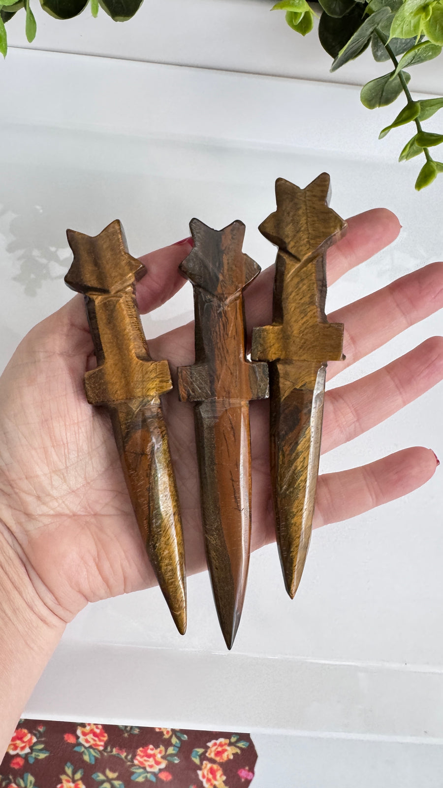 Star Athame for Boundaries and Confidence, Tiger's Eye 5