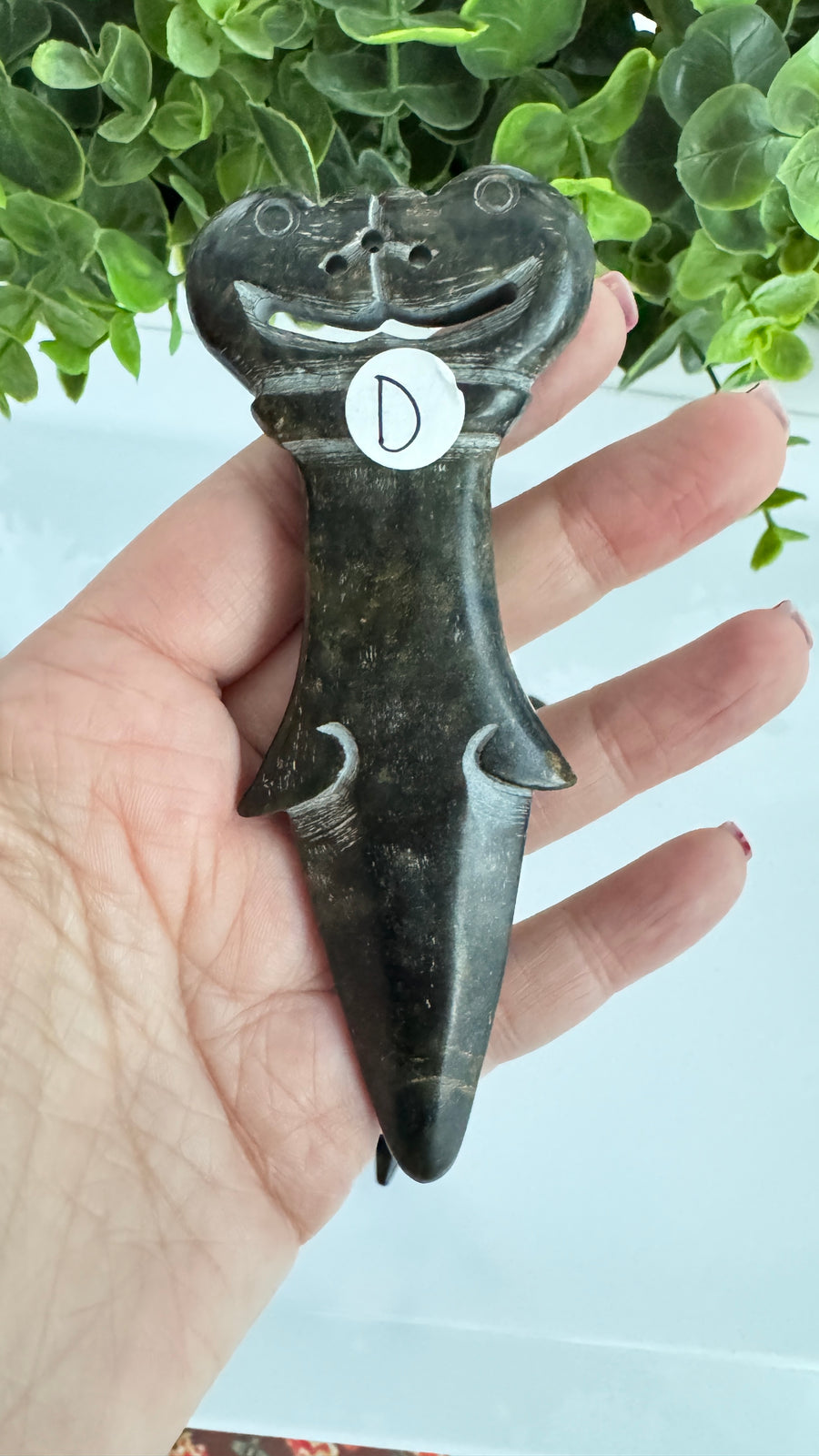 Kissing Dragon Athame for Boundaries and Connection, Hand-Carved Jade Stone 5