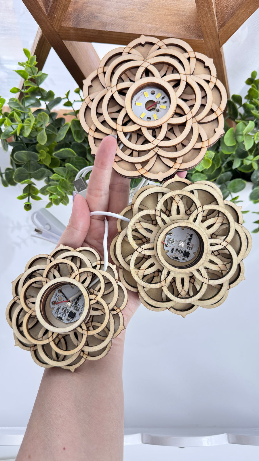 Color Flower of Life Lighted Sphere Stand, COLORED LED Light Stand, 3 Sizes to Choose