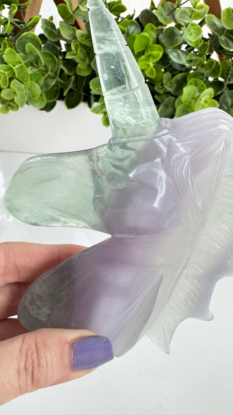 Rare Lavender Fluorite Unicorn for Insight and Creativity, 5