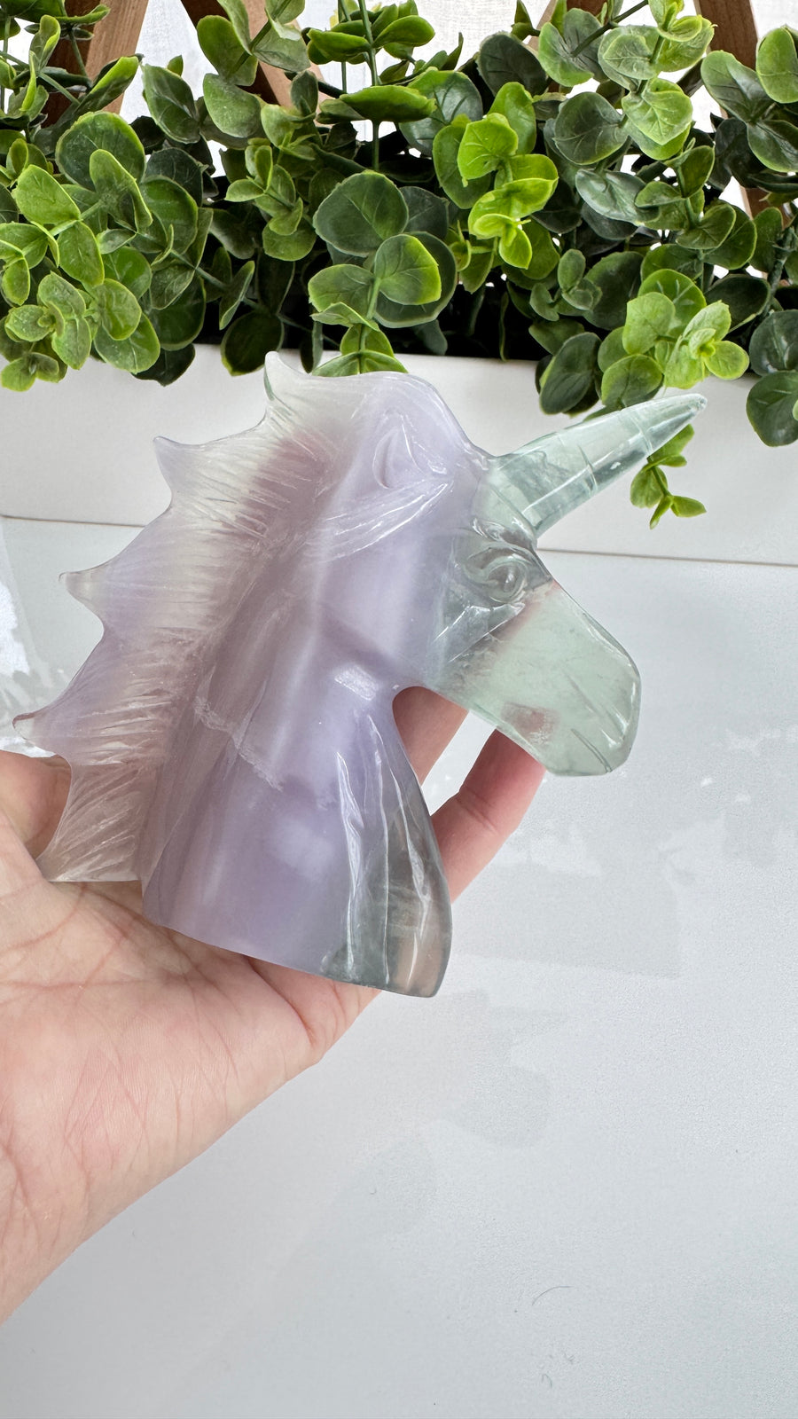 Rare Lavender Fluorite Unicorn for Insight and Creativity, 5