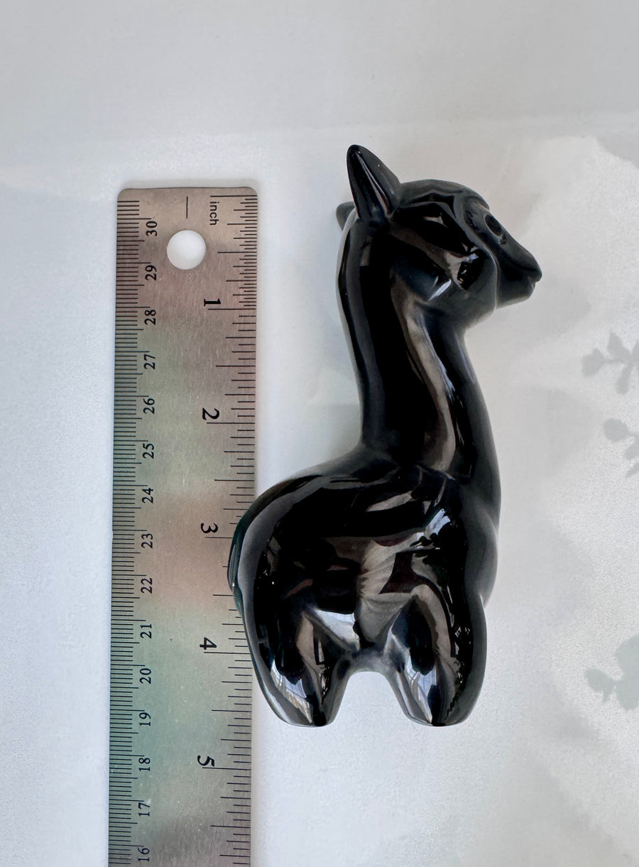 Large Obsidian Llama Alpaca, 4 Inch, Choose Your Favorite