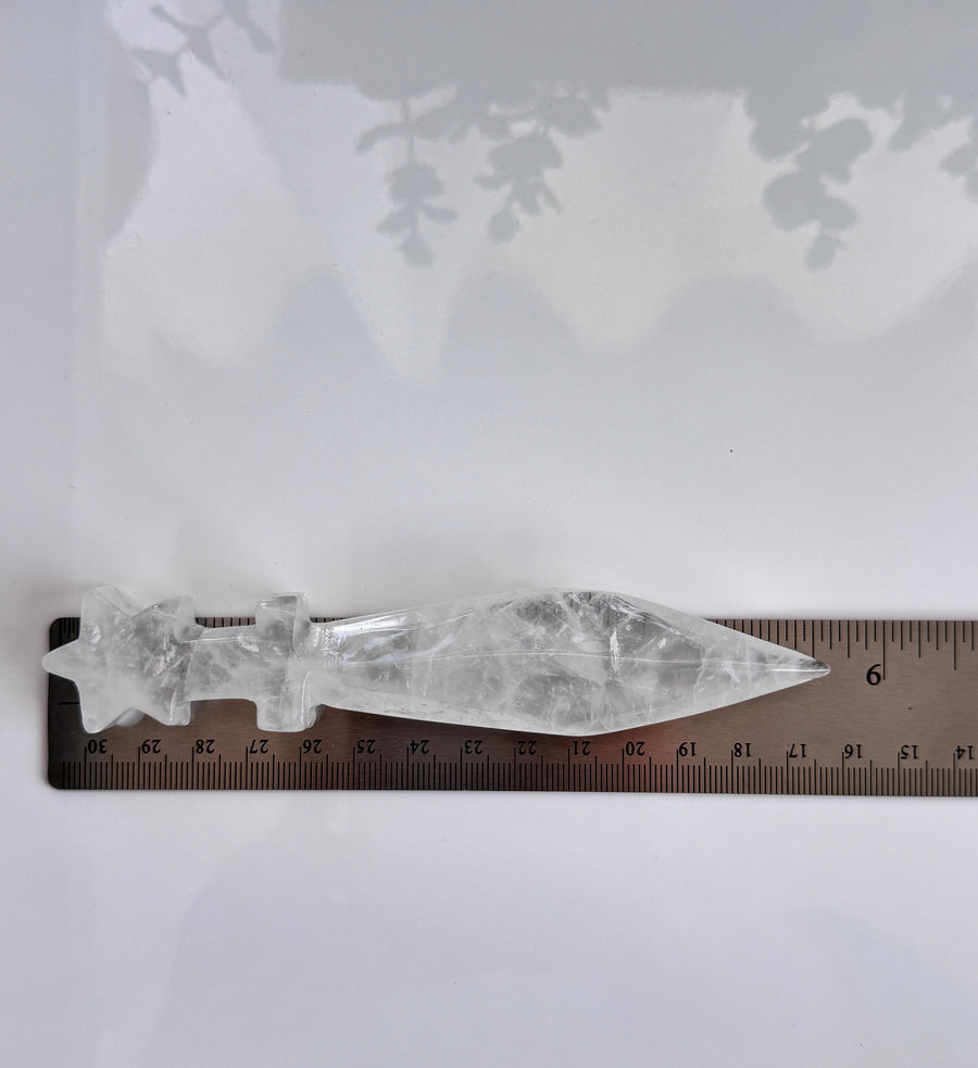 Star Athame for Boundaries and Empowerment, Clear Quartz 5