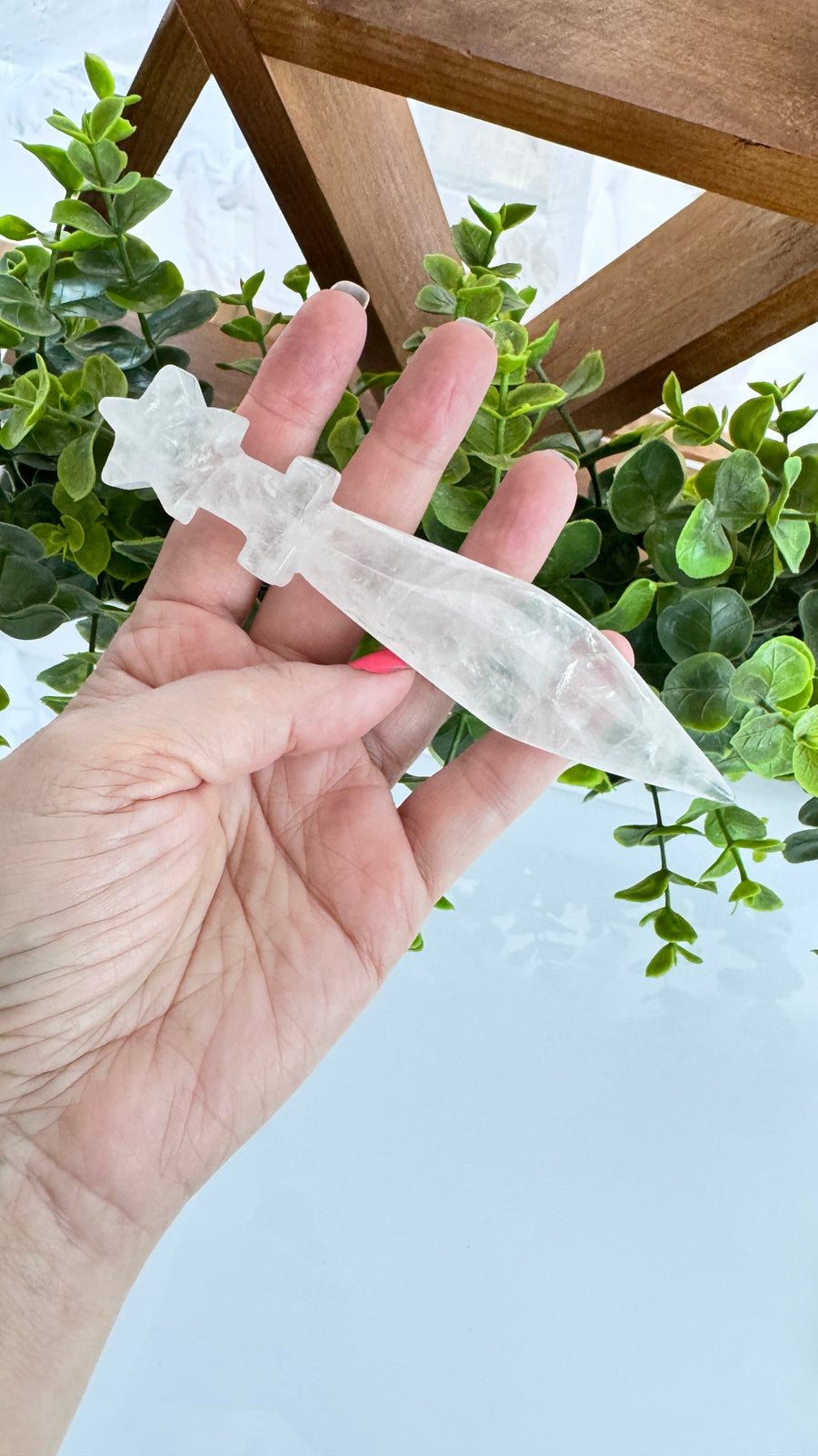 Star Athame for Boundaries and Empowerment, Clear Quartz 5