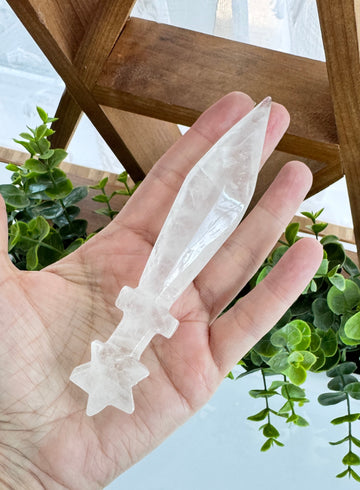 Star Athame for Boundaries and Empowerment, Clear Quartz 5
