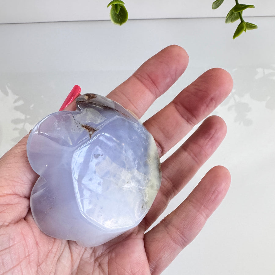 Blue Chalcedony Crystal Flower 2.5