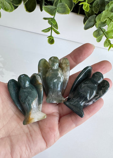 Moss Agate Blessing Angel for Peace and Stability 2