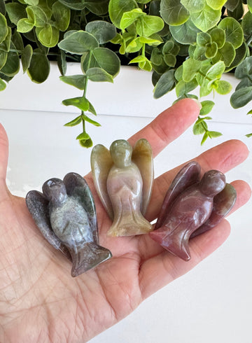 Colorful Moss Agate Blessing Angel for Peace and Stability 2