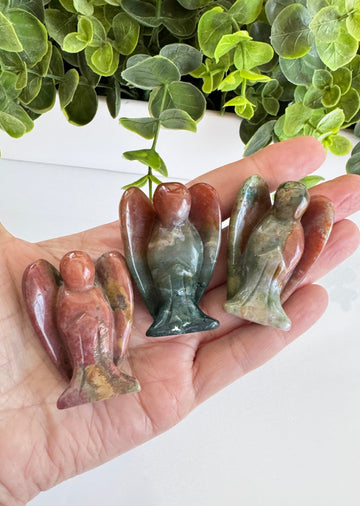Red Moss Agate Blessing Angel for Peace and Stability 2