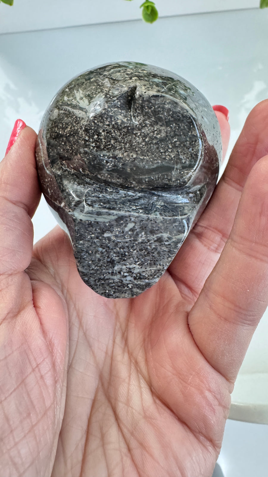 Black Agate Star Being Alien Crystal Skull for Galactic Connection 2.5