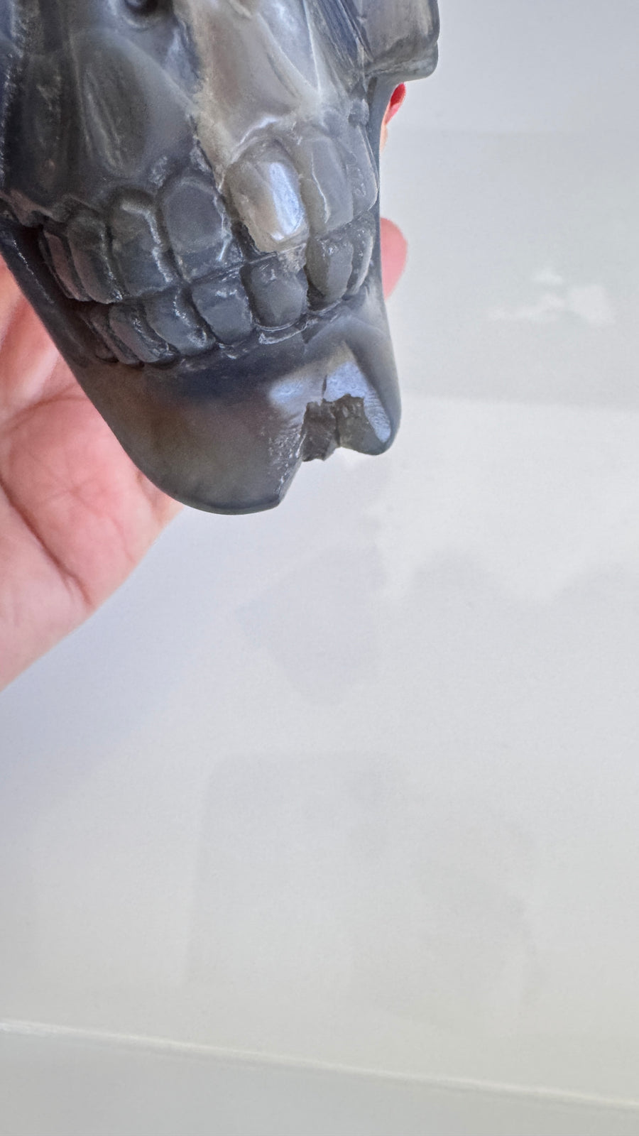DISCOUNTED Druzy Agate Crystal Skull 3.5