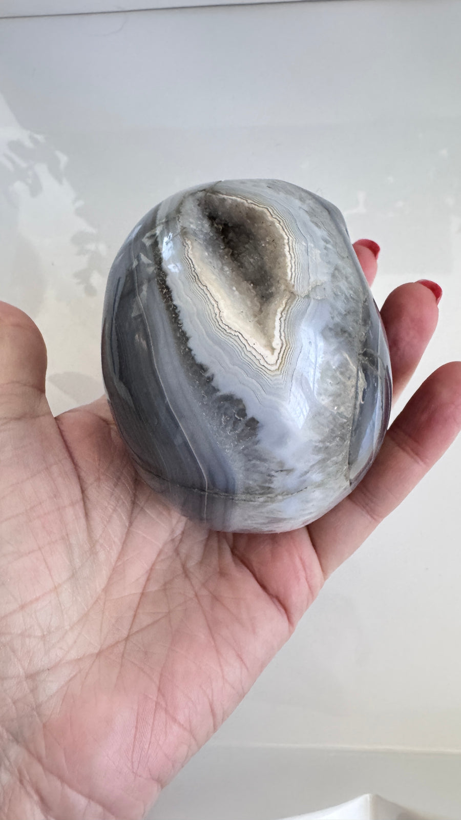 DISCOUNTED Druzy Agate Crystal Skull 3.5