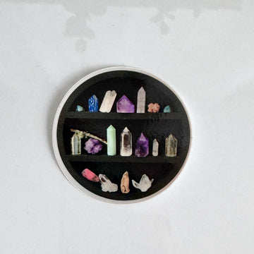 Crystal Moon Altar Vinyl Decal Sticker 2.5