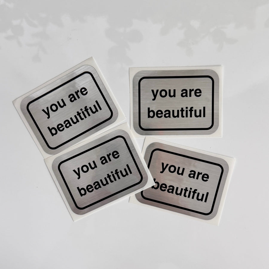 4-Pack You Are Beautiful Vinyl Decal Stickers 2